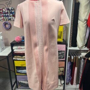 1950's-60's Pink Handmade Dress- Fits size 10-12